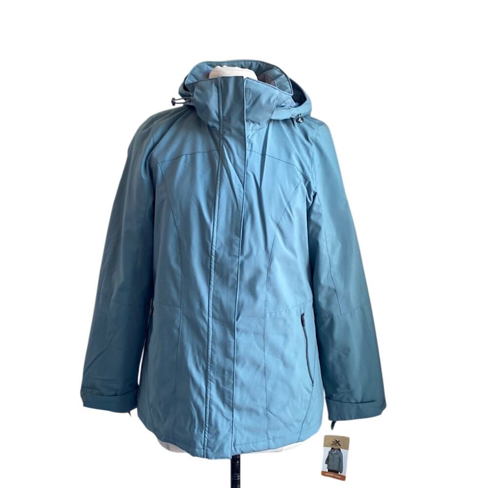 💎 ZEROXPOSUR Coat Women's Size Small Blue Wind Resistant